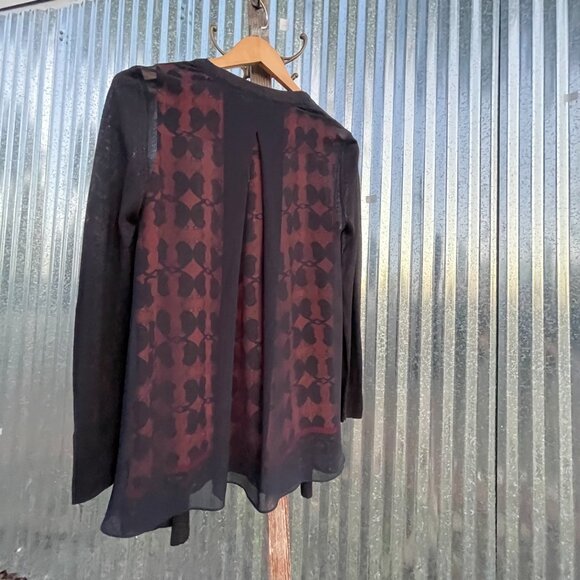 Women's Size Small NIC+ZOE Sleeveless Orange/Black Armadillo Top - Picture 10 of 16